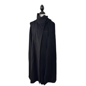 Vintage Old Money Gemini Heavyweight 100% Wool Cape Coat • Open Sleeves.